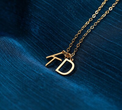 Personalized Initial Necklace, Custom Letter Necklace, Dainty Family Initial Necklace, Minimalist Name Necklace, Christmas Gift for Mother - image4